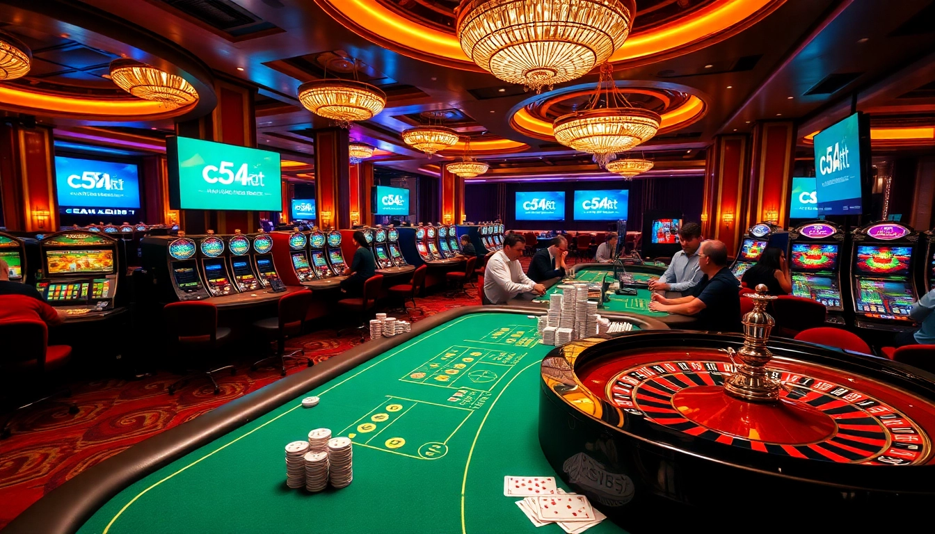 Excited players placing bets at C54.gb.net's vibrant casino table.