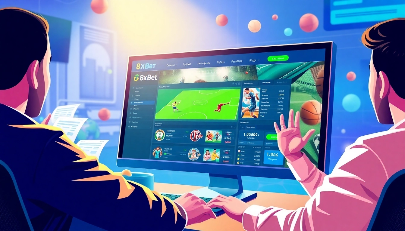 Interactive betting experience on 8xbet.com.se, showcasing user-friendly interface and vibrant sports events.