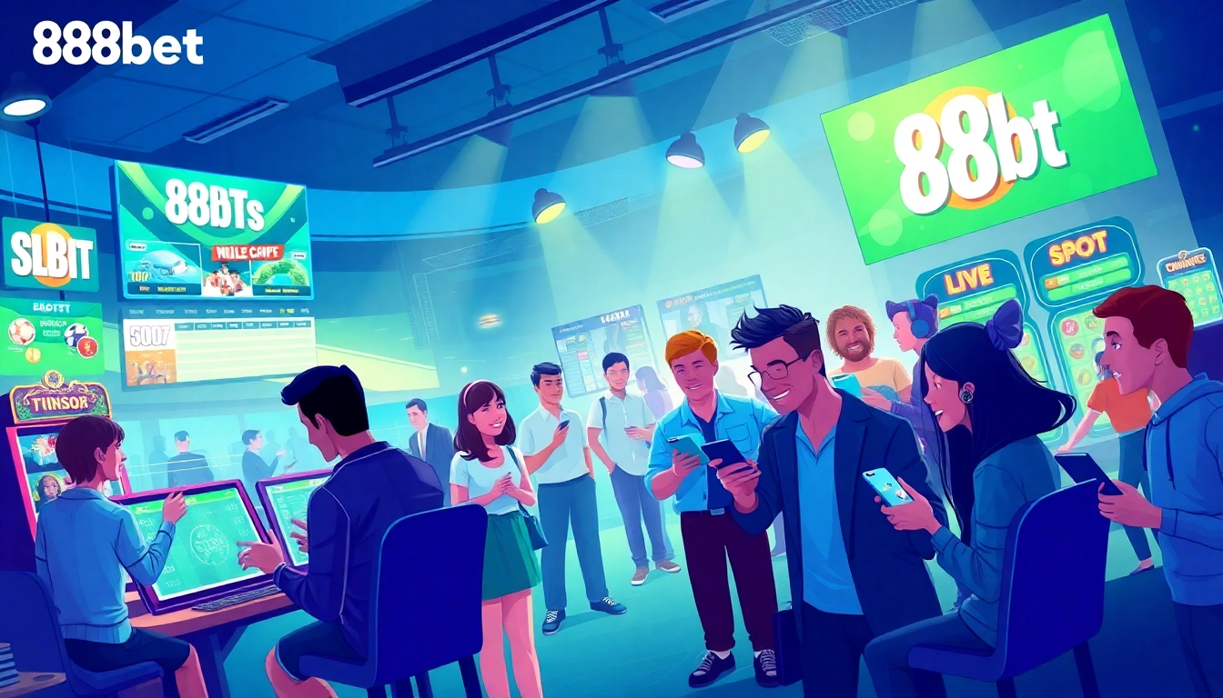 Dynamic online betting scene at 888b.bet showcasing community engagement and excitement