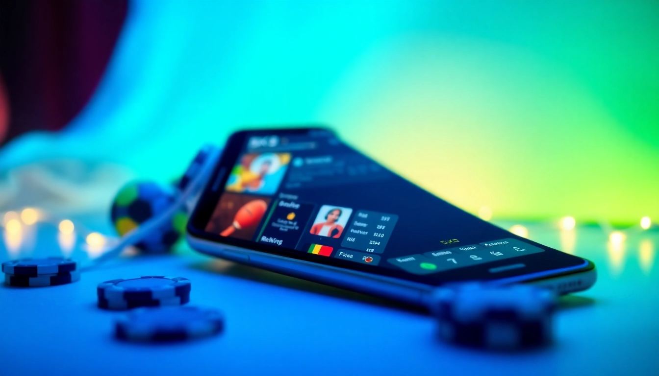 BK860S online betting platform featuring vibrant app interface in a modern setting.