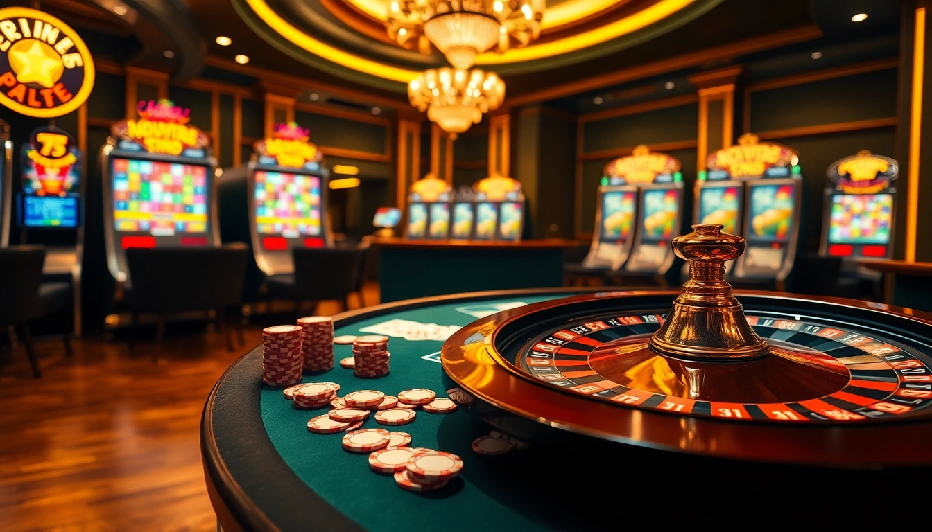 A thrilling online gaming experience at rikvip.gb.net with vibrant casino elements and professional ambiance.